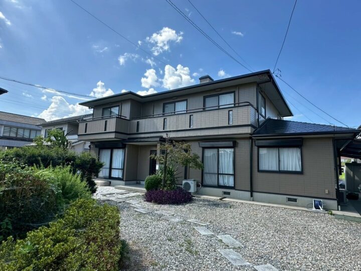 瑞穂市の外壁塗装・屋根塗装　優しいブラウンで包む 暮らしのぬくもり