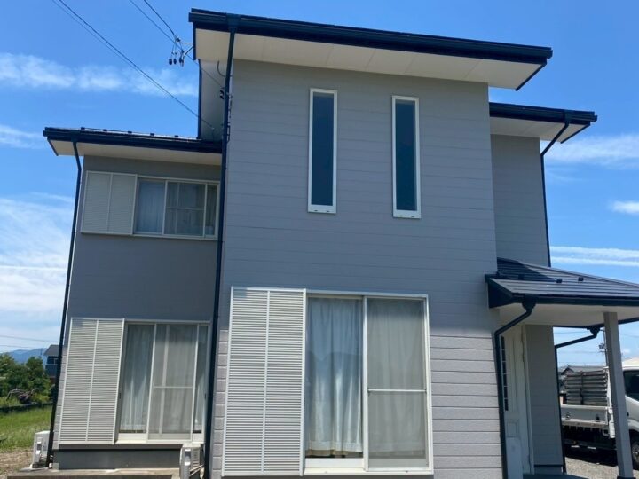 揖斐郡池田町の外壁塗装・屋根塗装　グレーが描く上質な暮らし