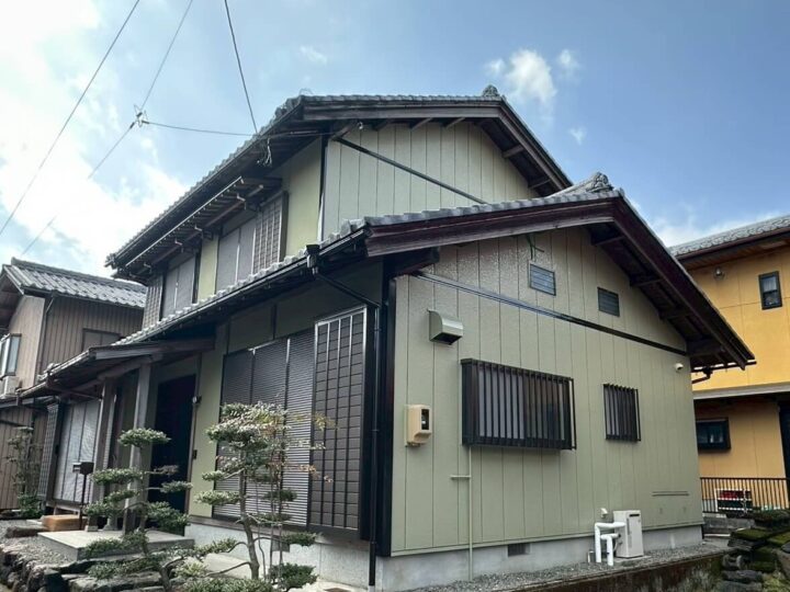 揖斐郡揖斐川町の砂壁塗装・外壁塗装　和風住宅の美しさを引き立てる外壁塗装